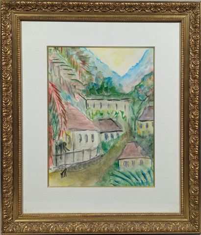 Madeleine ROUART (1896-1986)
«Vue de village»
Aquarelle...
