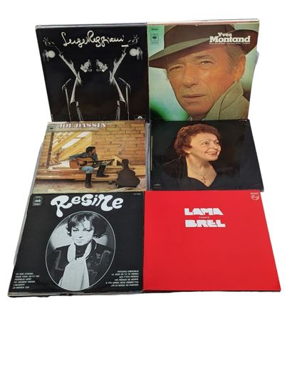 Importants lot de vinyles de chanteurs français...