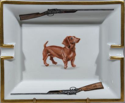 HERMES, Paris. 
Cendrier ou vide-poches «Teckel»...