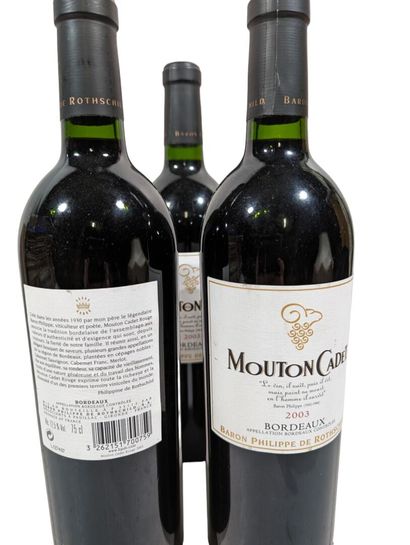 3 blles de Mouton Cadet Baron Philippe de...