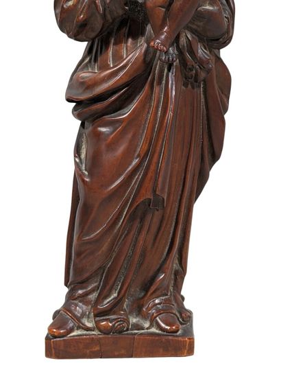 Vierge à l'Enfant en acajou sculpté
Époque...