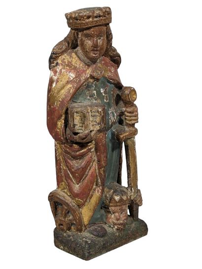 Saint Paul
Sculpture en bois patiné polychrome...