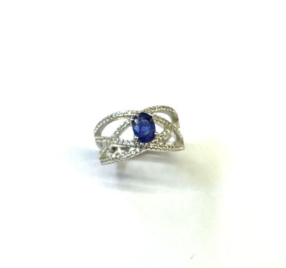 Bague en argent 925/oo multi branche agrémentée...