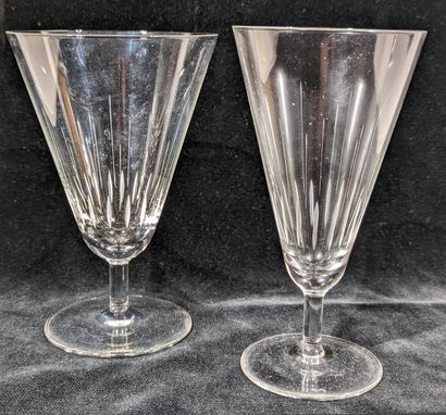 Partie de service de verres en cristal de...