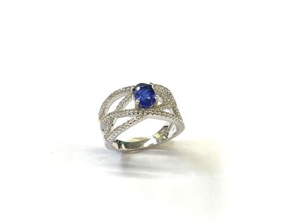 Bague en argent 925/oo multi branche agrémentée...