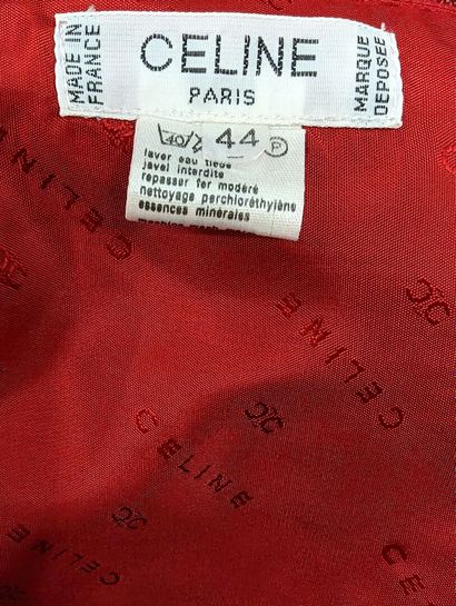 CELINE Paris 
Jupe à plis plats en lainage...