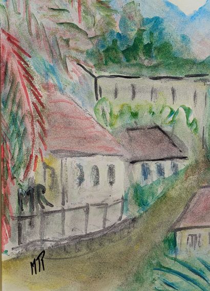 Madeleine ROUART (1896-1986)
«Vue de village»
Aquarelle...