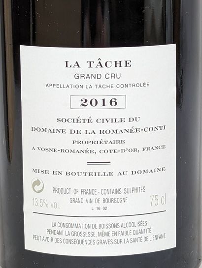 1 bouteille de LA TACHE Domaine de la Romanée-Conti...
