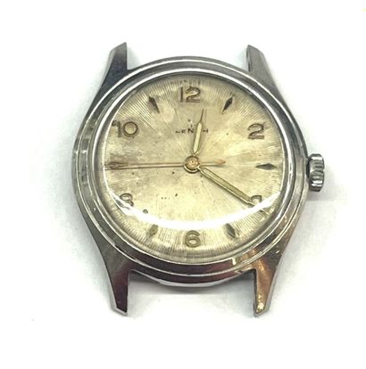 ZENITH
Montre en acier à boitier rond, cadran...