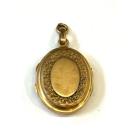 PENDENTIF PORTE-SOUVENIRS en or rose 18K...