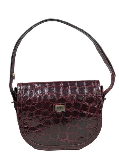 DIOR
Sac porté épaulé en cuir imitation croco...