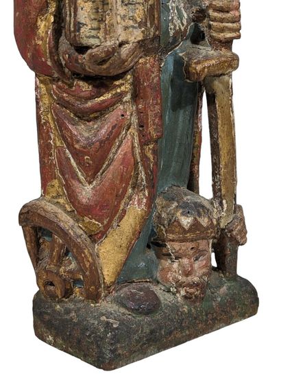 Saint Paul
Sculpture en bois patiné polychrome...