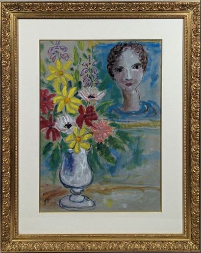 Madeleine ROUART (1896-1986)
«Femme au bouquet...