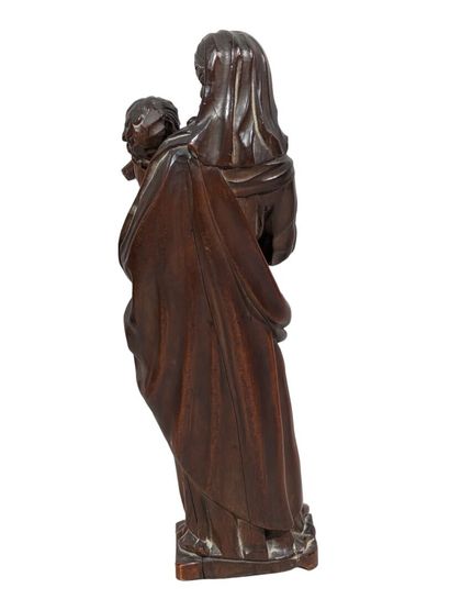 Vierge à l'Enfant en acajou sculpté
Époque...