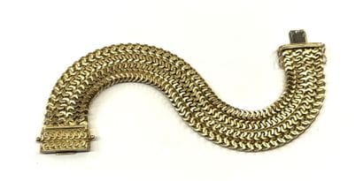 BRACELET manchette souple en or rose 18k...