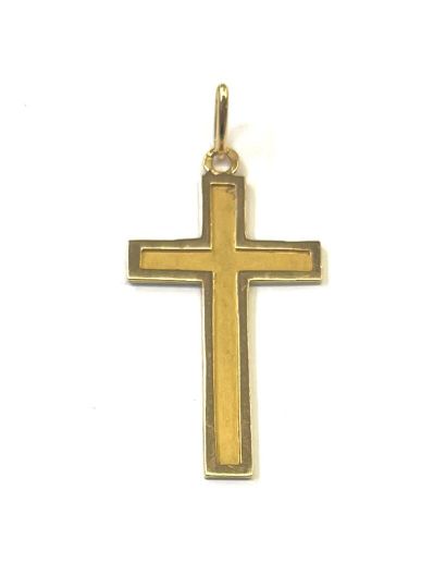 MEDAILLE de baptême en or jaune 18K (750/°°)...