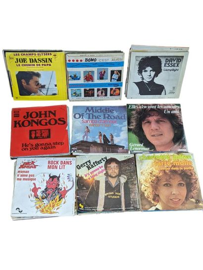 Lot de vinyles 33 et 45 tours dont Fernand...