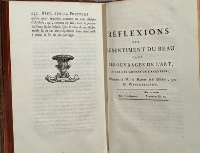 WINCKELMANN Johann-Joachim
Recueil des différentes...