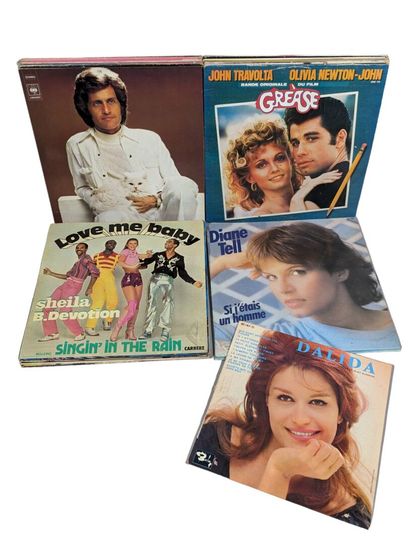 Lot de 23 disques vinyles dont Variété Française,...