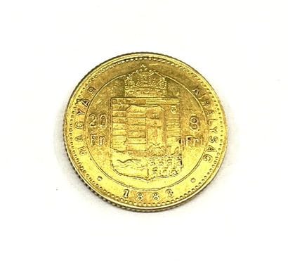1 pièce de 20 Francs or Hongrie Ferenc József...