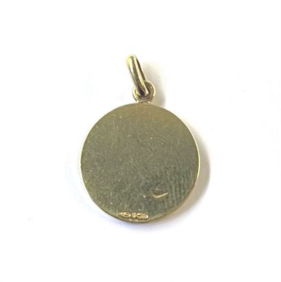 MEDAILLE de baptême en or jaune 18K (750/°°)...