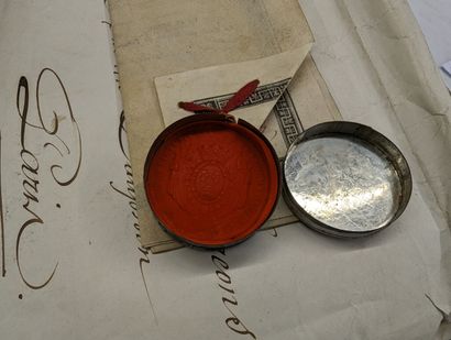 Lot de documents notariés anciens comprenant...