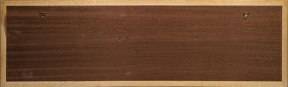 PANNEAU décoratif en bois figurant une demi-coque...