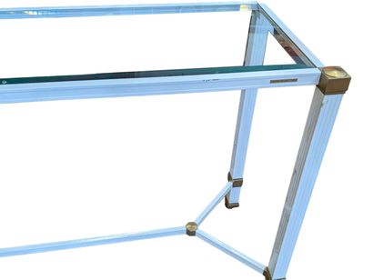 PIERRE VANDEL
Console en métal laqué blanc...