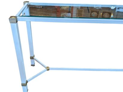 PIERRE VANDEL
Console en métal laqué blanc...