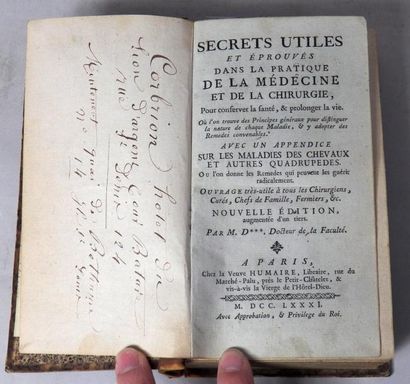 M.D***
Secrets utiles et éprouvés dans la...