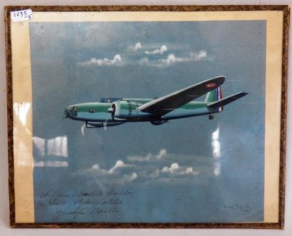 André REGNIER
Avion Gouache sur papier bleu...