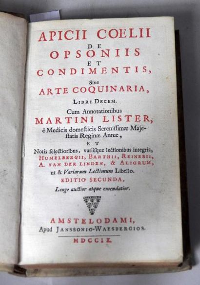 Martini LISTER
Apicii Coelii de Opsoniis...