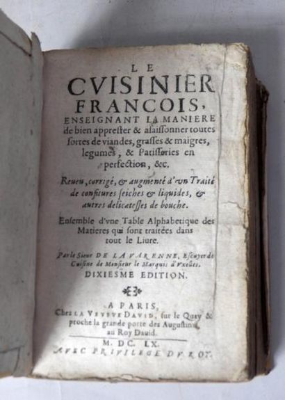 Sieur DE LA VARENNE
Le Cuisinier Français...