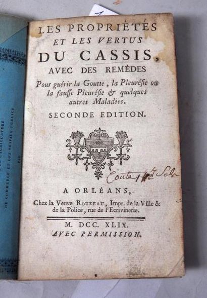 ANONYME
Les Propriétés et les Vertus du Cassis...