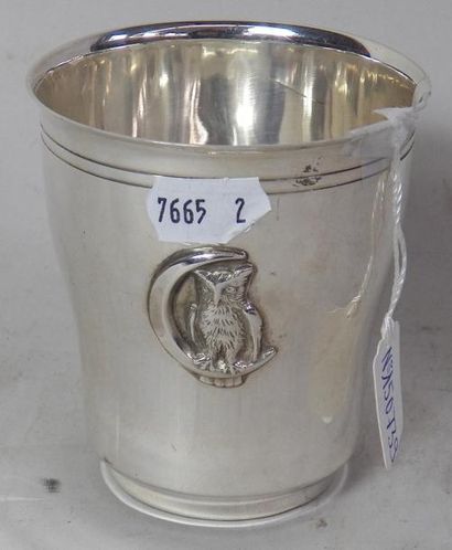 Timbale 95 g en argent massif 1er titre poinçon...