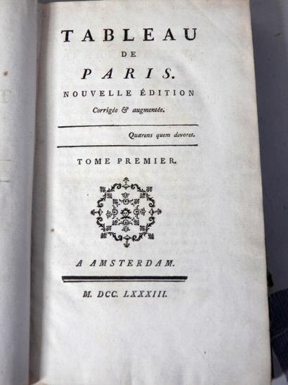 ANONYME
Tableau de Paris. - Amsterdam, 1783....