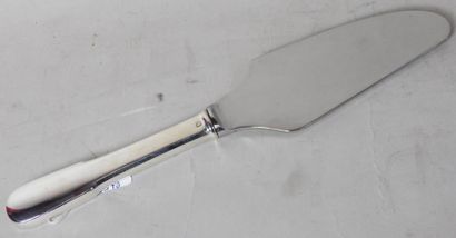 Pelle à tarte coupante manche en argent massif...