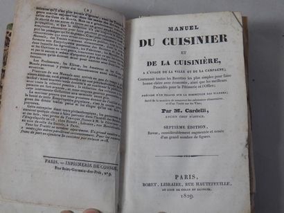 M. CARDELLI
Manuel du Cuisinier et de la...