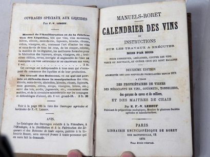F.V. LEBEUF
Calendrier des Vins ou Instructions...