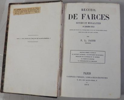 P.L. JACOBS
Recueil de Farces, Soties et...