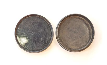 Paire de tabatières de forme circulaire en...