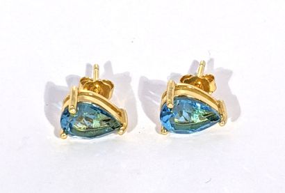 PAIRE DE BOUCLES D'OREILLES en argent 925‰...