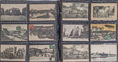 Ensemble de cartes postales dont NOYON, Oise...