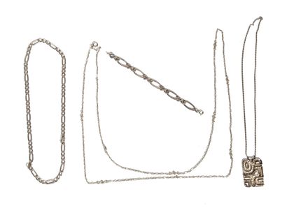 Lot en argent 800‰ et 925‰ comprenant collier,...