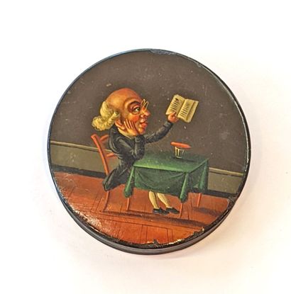 Paire de tabatières de forme circulaire en...