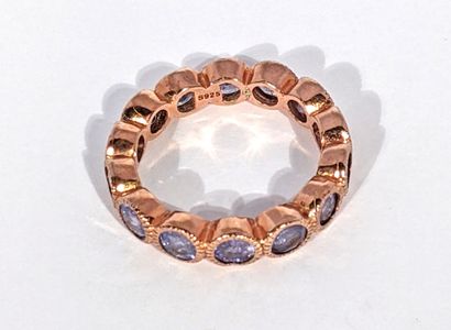 BAGUE en argent rose 925‰ de type alliance...