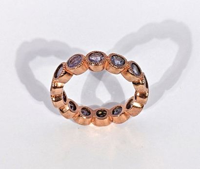 BAGUE en argent rose 925‰ de type alliance...