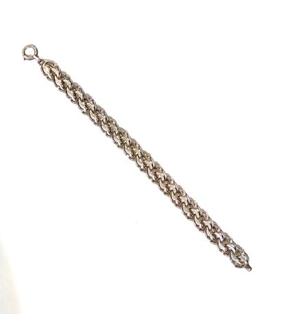 GOURMETTE en argent 800‰ 
Longueur : 21 cm...