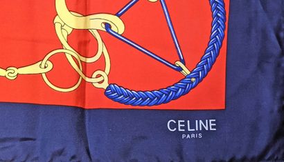 CELINE
Carré de soie à décor de mors sur...