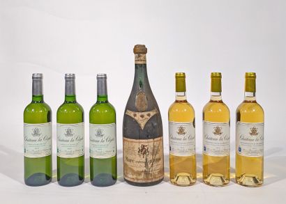 Réunion de 6 bouteilles de CHATEAU LA CLYDE,...